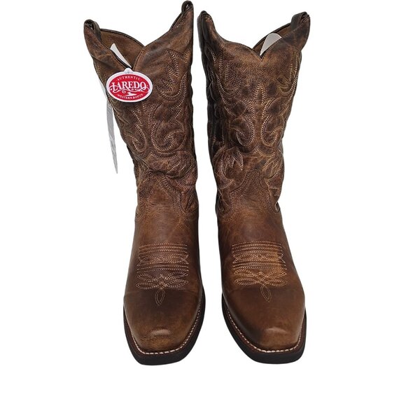 Laredo Men's 68442 Brown BRYCE Cowboy Western Boot Brown Size 9D - Picture 6 of 7